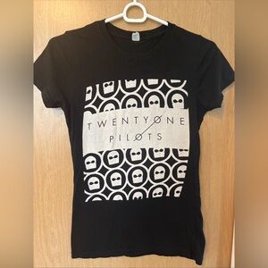 Women’s Twenty One Pilots Band T-Shirts Black CreamShort Sleeve